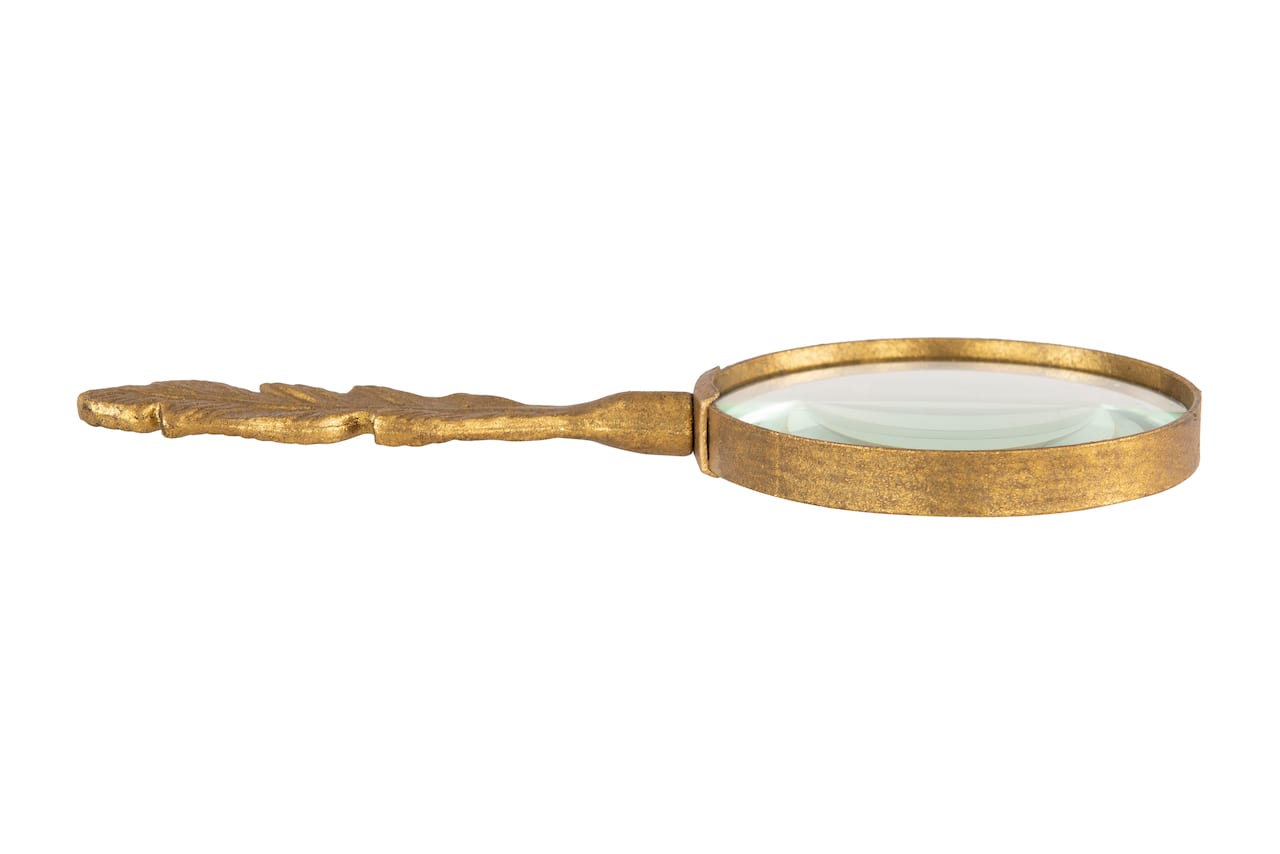 Hello Honey® 8" Pewter Magnifying Glass with Feather Shaped Handle